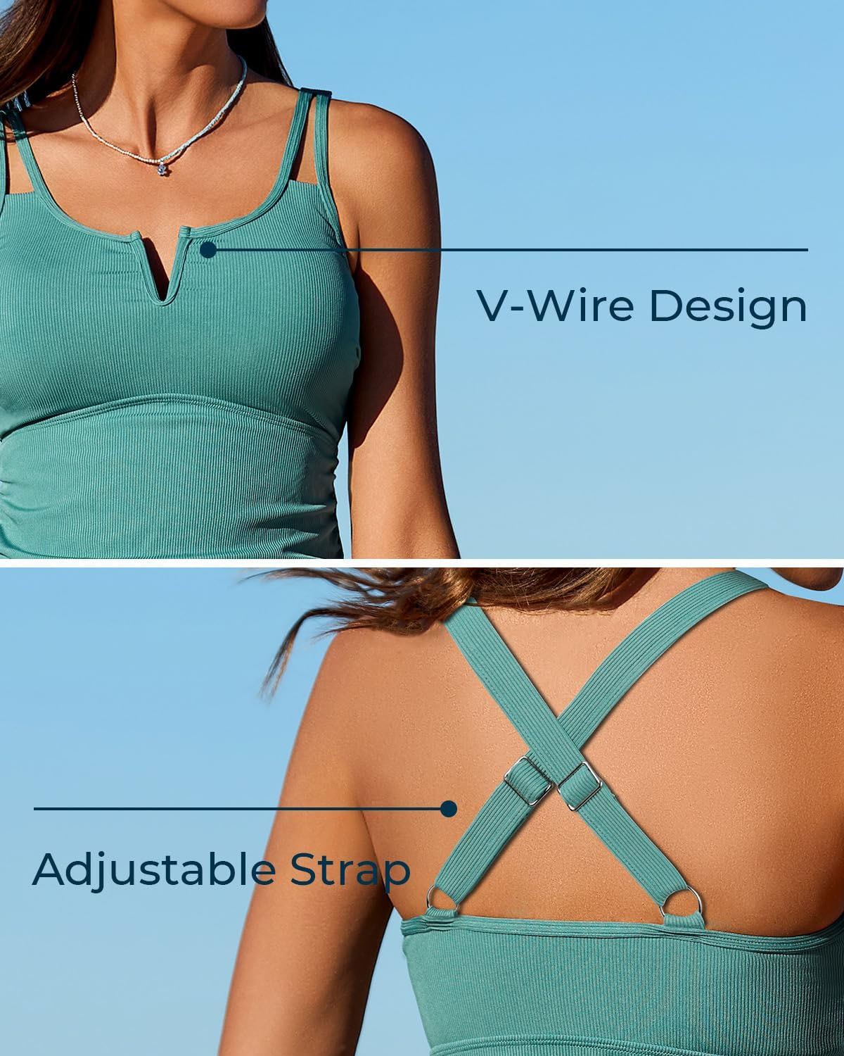 👙Dwuczęściowy komplet tankini modelujący brzuch