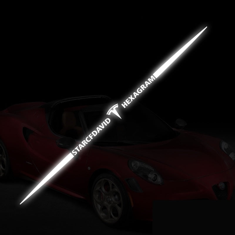 Naklejka samochodowa 3D kolorowa, laserowo odblaskowa, 4 szt.