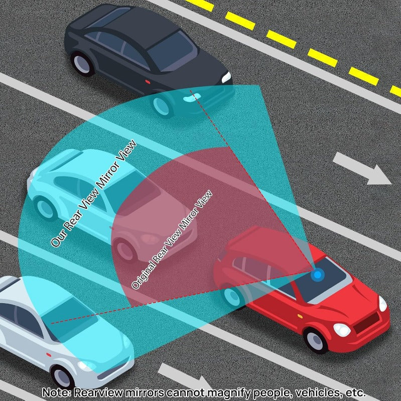 12-calowe panoramiczne lusterko wsteczne z klipsem