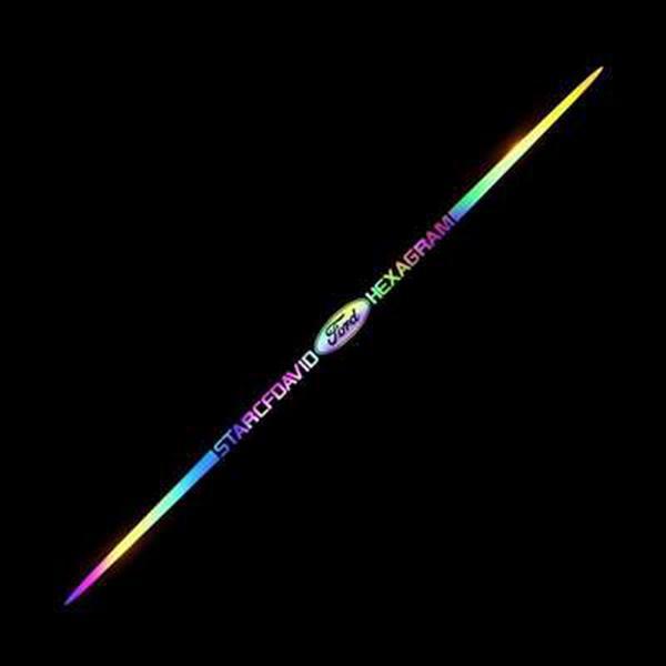 Naklejka samochodowa 3D kolorowa, laserowo odblaskowa, 4 szt.