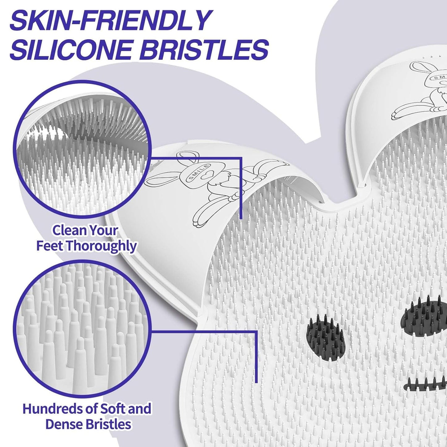 Bardzo duża mata do szorowania stóp pod prysznicem