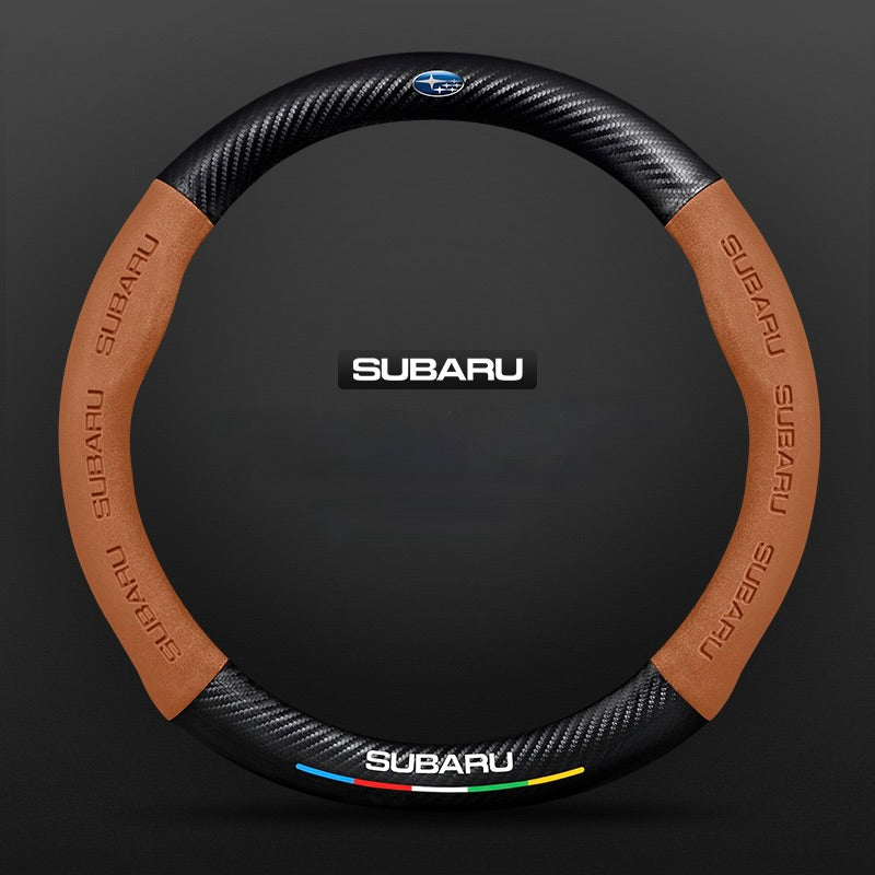 TrackVibe | Czarny pokrowiec na kierownicę z zamszu węglowego – antypoślizgowy i odporny na zużycie