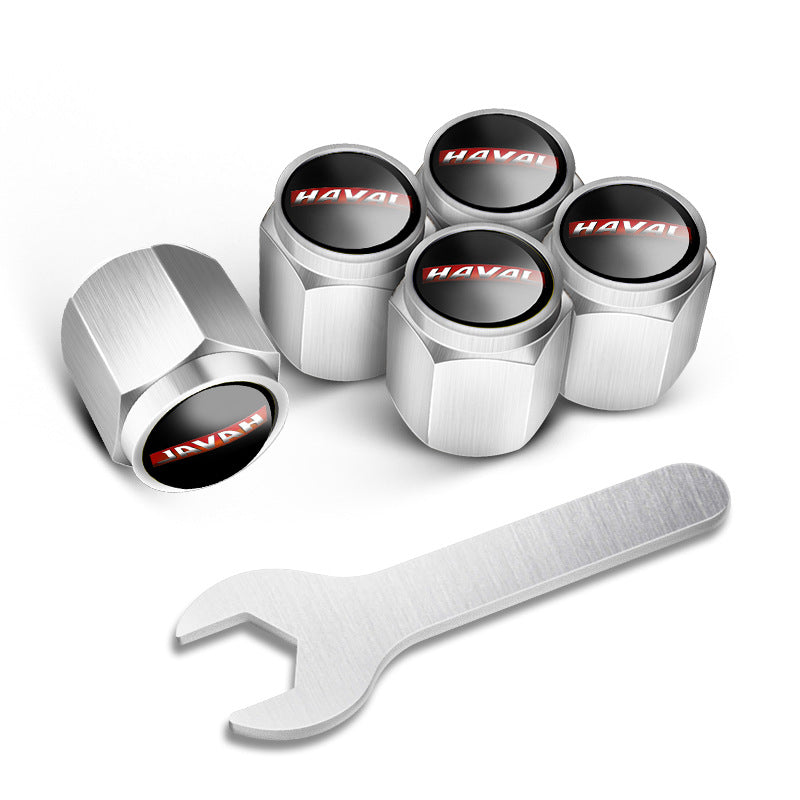 🔥Nakrętki na wentyle do opon samochodowych (5 szt. + 1 szt. klucza)