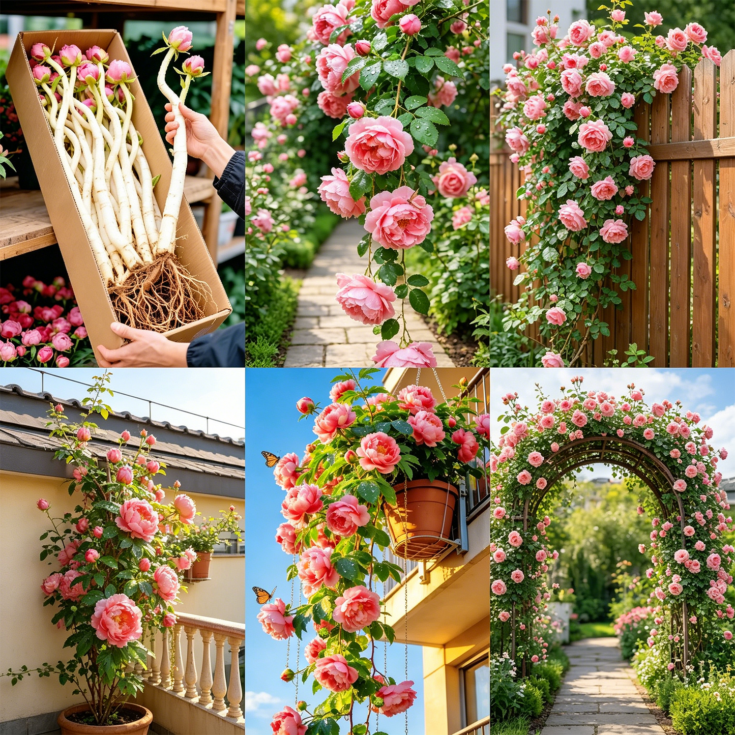 🌈 Róże pnące najwyższej jakości 🌹 Szybko rosnące, łatwe w pielęgnacji i bardzo pachnące ✨ Idealne do każdego ogrodu