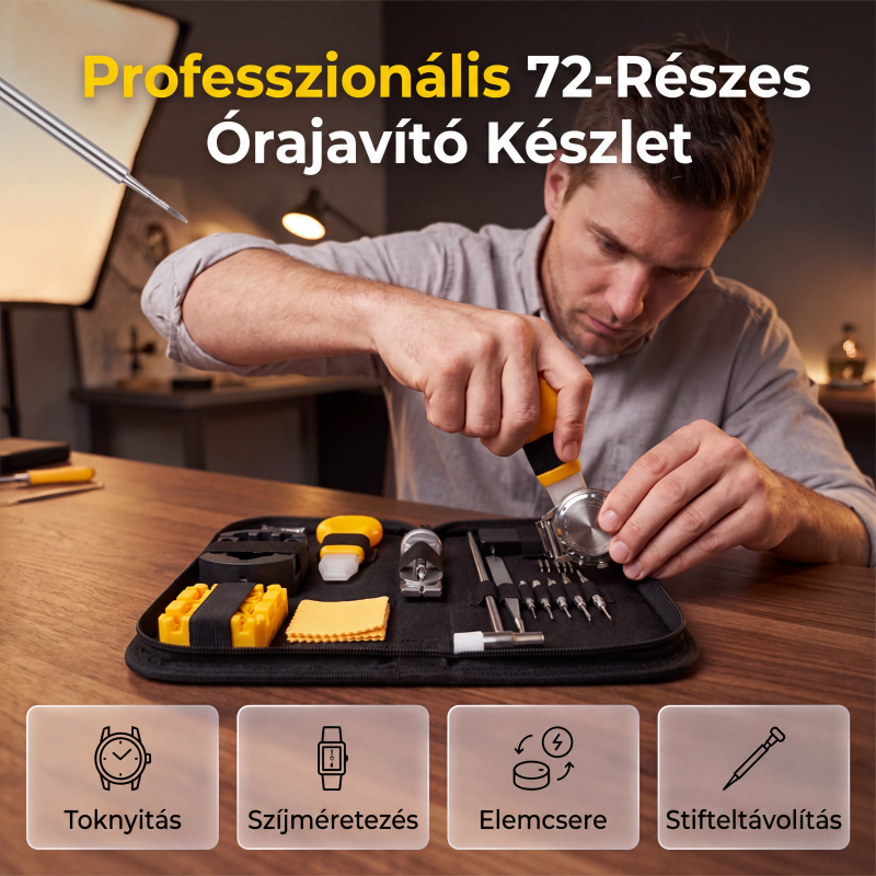 🛠️ Kompletny 72-elementowy zestaw do naprawy zegarków – 🕰️ Profesjonalna, precyzyjna konserwacja i bezproblemowe majsterkowanie w domu ✨🔧