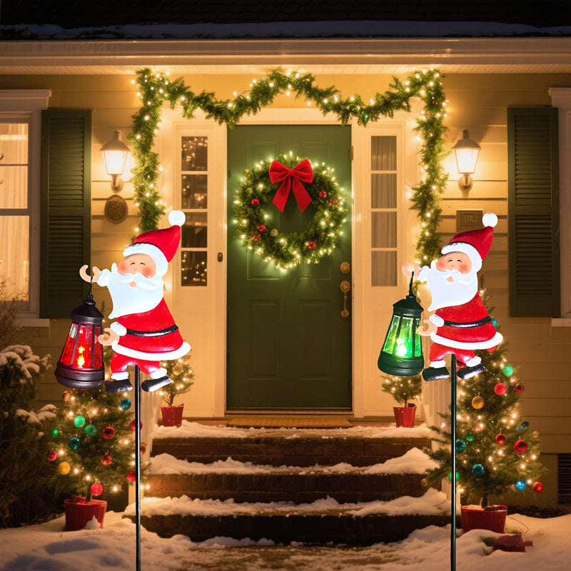 🎅 Lampa solarna "Święty Mikołaj" - Magiczne światło wypełnia ogród świątecznym blaskiem. ✨