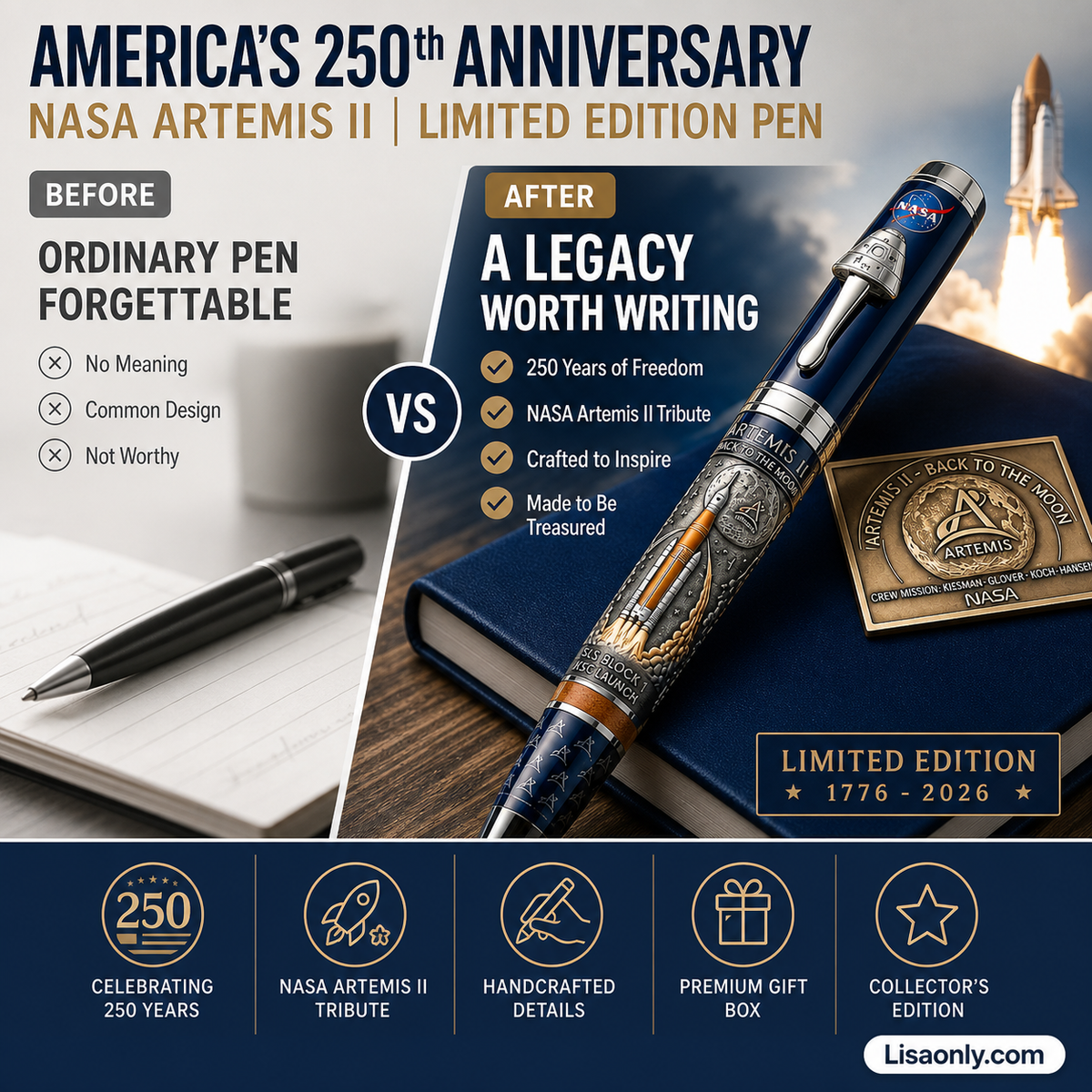 Zwykły długopis nie oddaje wagi historii? – długopis pamiątkowy 250-lecia USA – spraw, by każdy podpis stał się dziedzictwem. Na pobranie! ✒️