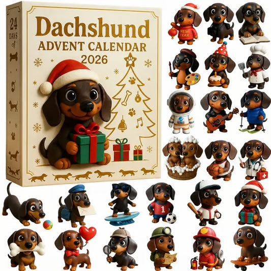 🎄🐾 Kalendarz adwentowy z jamnikiem na rok 2026 🐶✨