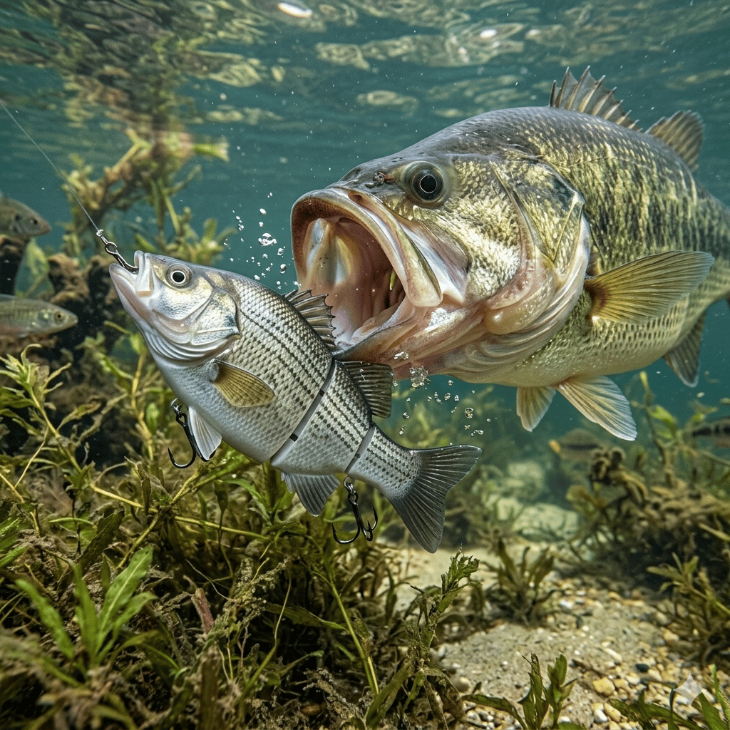 🌊Zdominuj wodę: Ozark Trail 5-calowy wieloczęściowy swimbait na białego bassa🐟