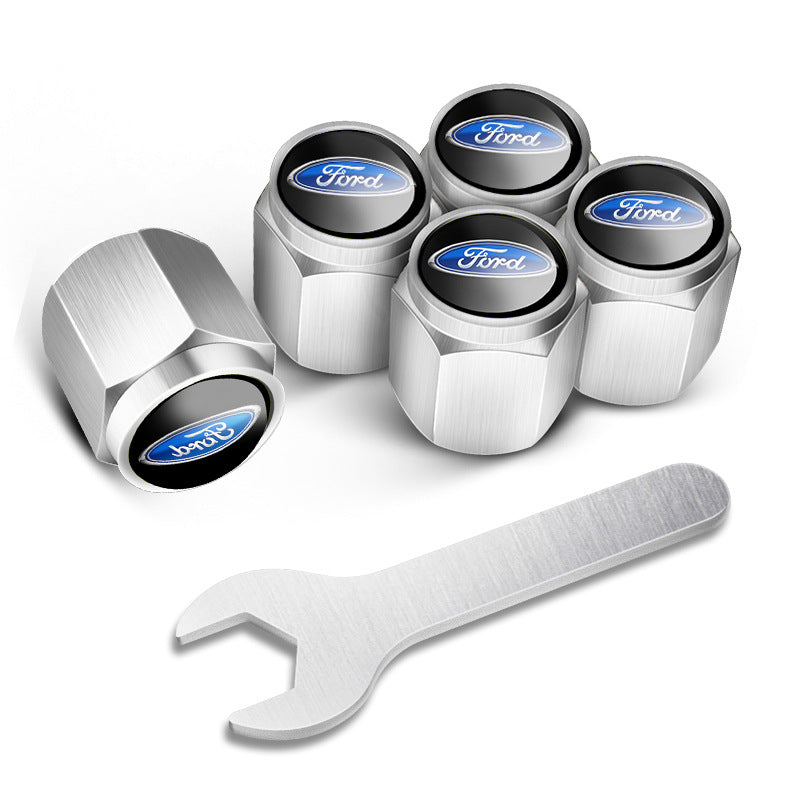 🔥Nakrętki na wentyle do opon samochodowych (5 szt. + 1 szt. klucza)