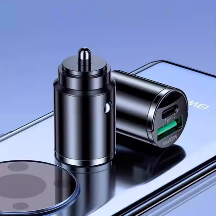 Ukryta ładowarka samochodowa USB z dwoma portami