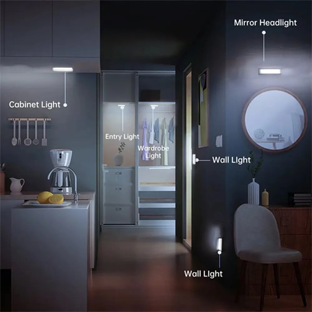 Bezdotykowe, inteligentne, magnetyczne, akumulatorowe światła LED