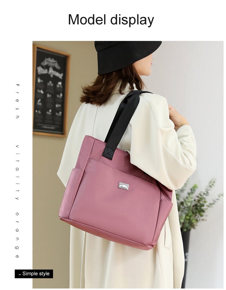 🔥Wodoodporna nylonowa torba na ramię o dużej pojemności i wielu kieszeniach👜