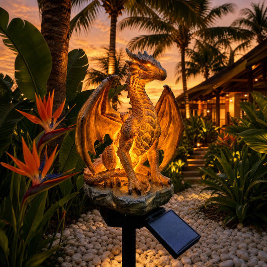 Dragon Legacy Golden Ember Edition Solar Garden Light