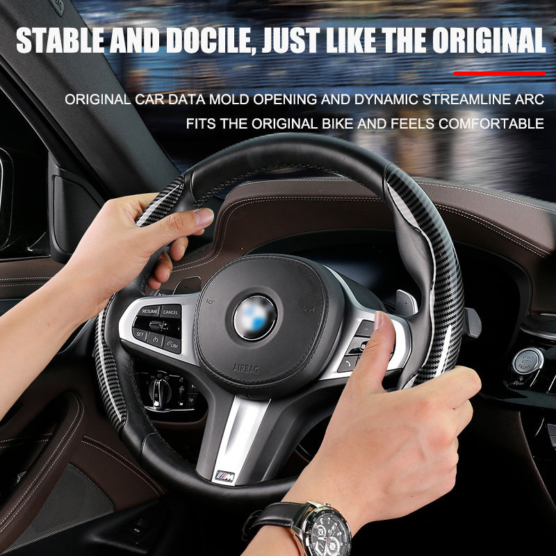 🔥Nowy uniwersalny pokrowiec na kierownicę z włókna węglowego (2 szt.)❗Pasuje do wszystkich modeli