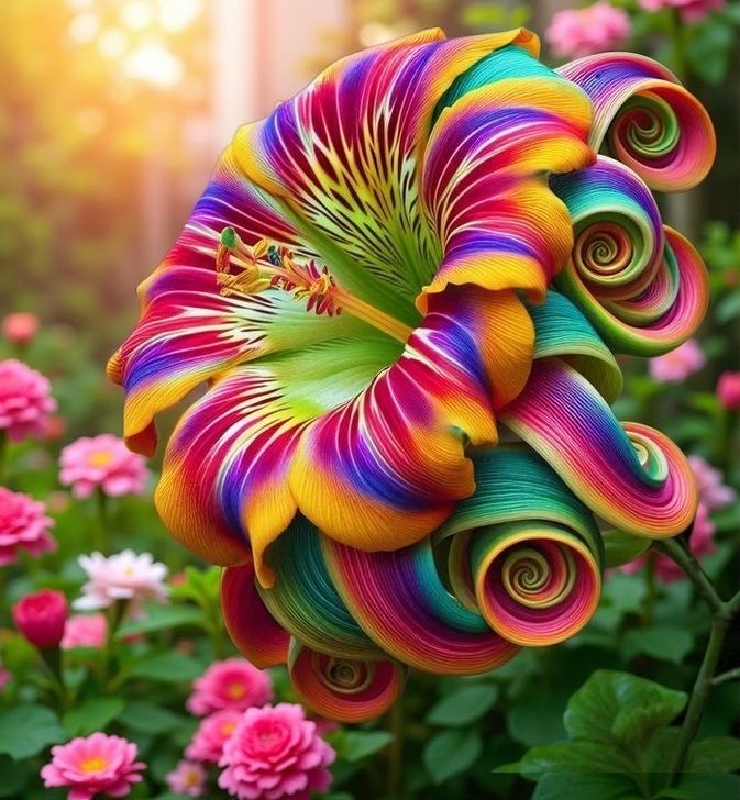 Nasiona kwiatów spiralnych Rainbow Swirl – rzadki kwiat