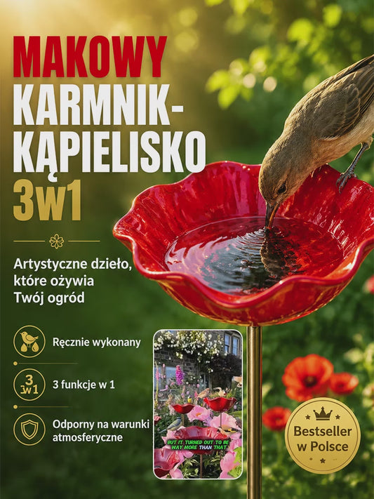 Kreatywny metalowy karmnik dla ptaków w kształcie kwiatu