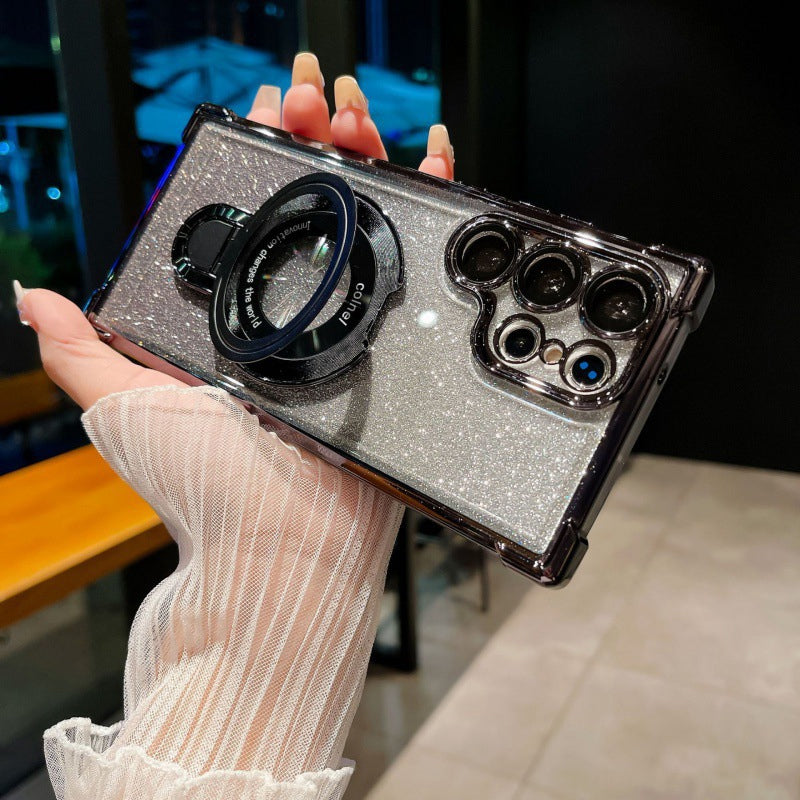 Magnetyczne gradientowe etui na telefony komórkowe z brokatem magnetycznym do Samsung S22/23/24