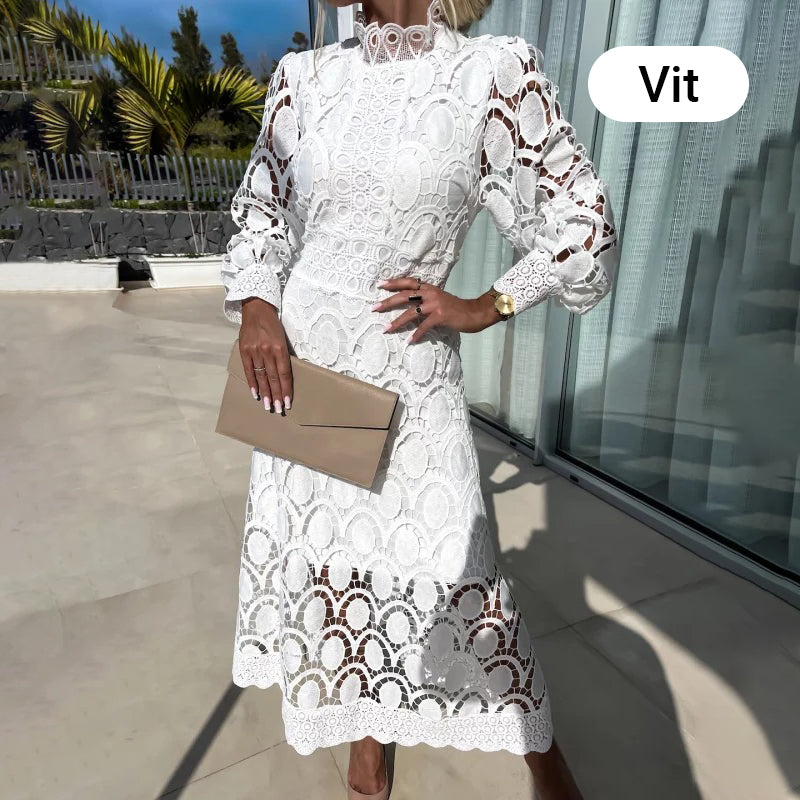 🛍️ Eleganckie koronkowe sukienki damskie z długim rękawem
