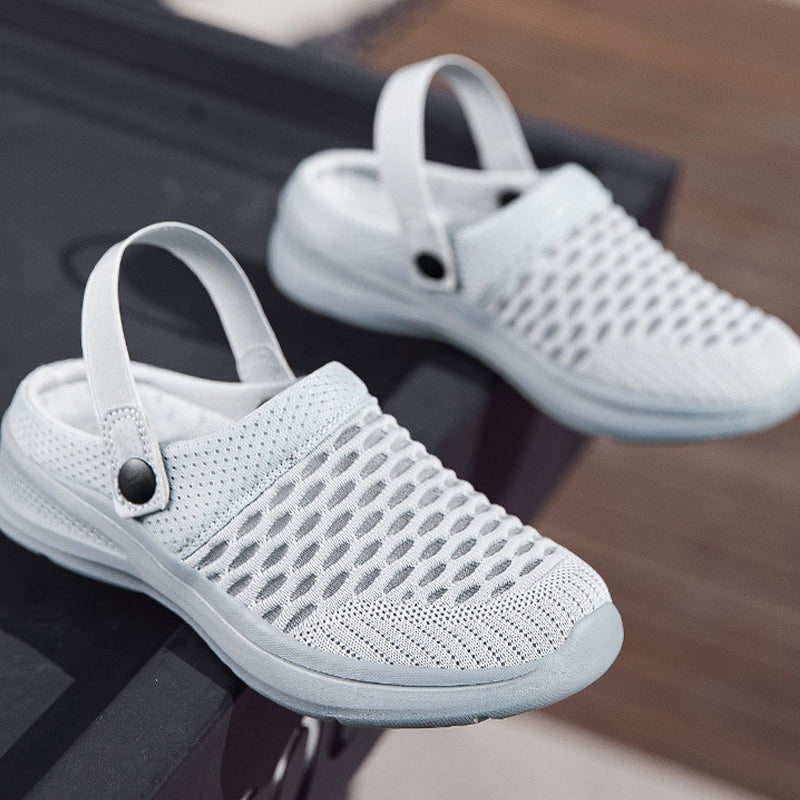 Modne, siateczkowe, oddychające, półwsuwane sandały