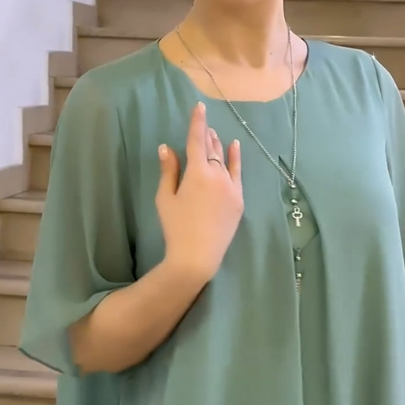 🔥👗 Luźna damska sukienka w jednolitym kolorze