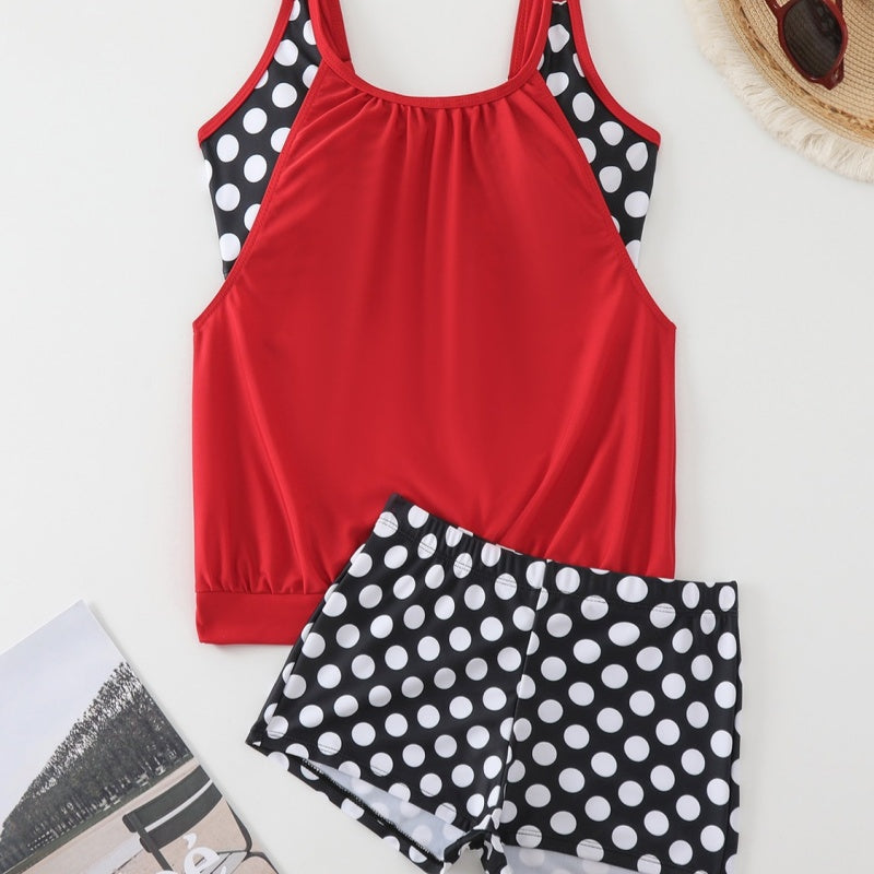 👙Dwuczęściowy damski kostium kąpielowy w groszki✨