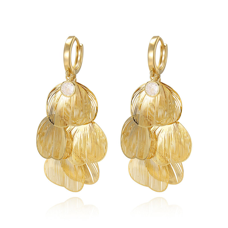 🍀Kolczyki damskie z zawieszką w kształcie liścia