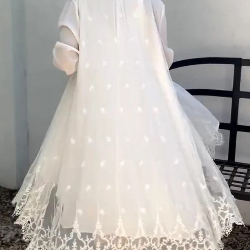 🌸🎗️Damska sukienka bez rękawów i koronkowy sweter