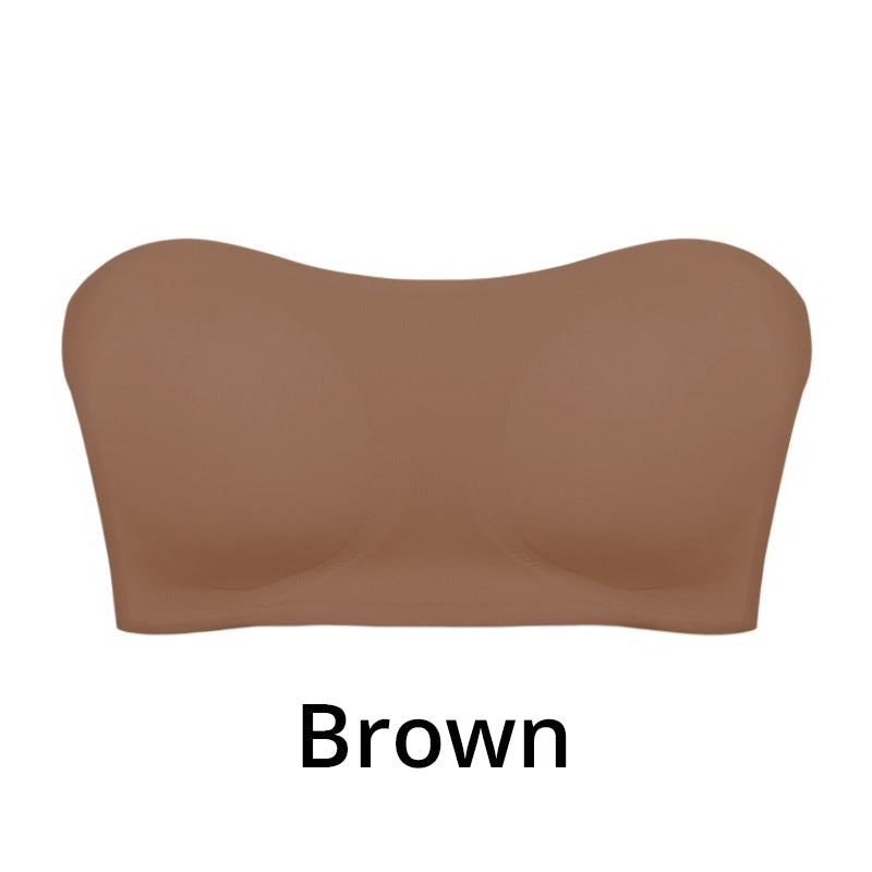 🔥👙Biustonosz damski bez ramiączek, antypoślizgowy, z zapięciem krzyżowym z boku