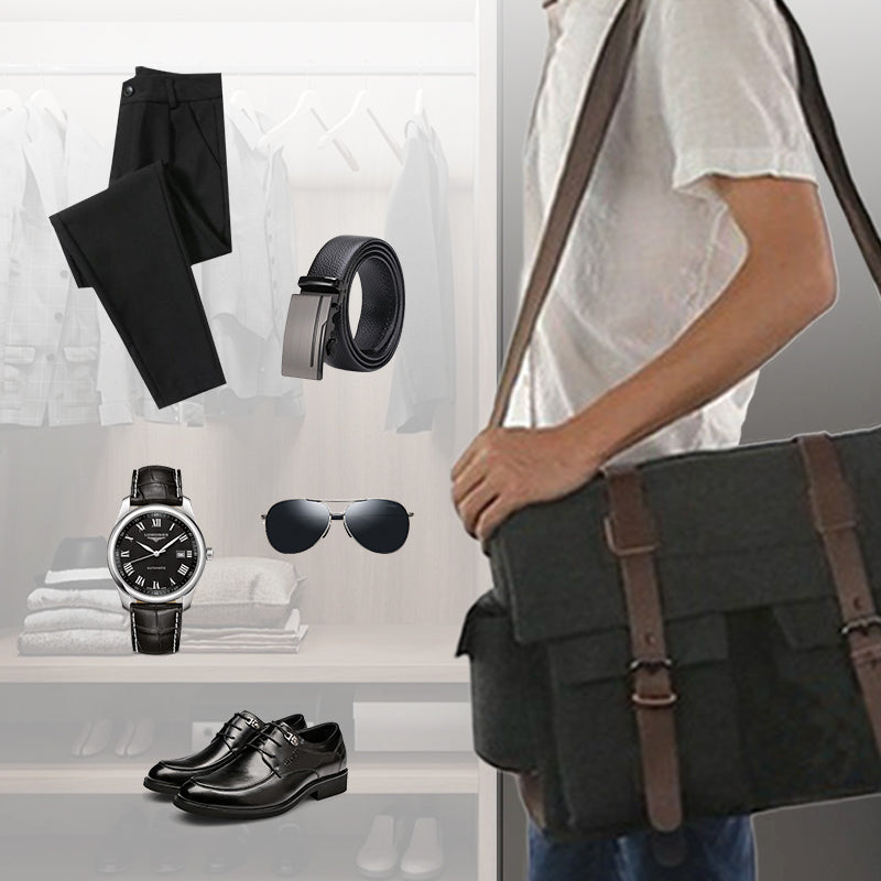 Męska płócienna torba na ramię o dużej pojemności