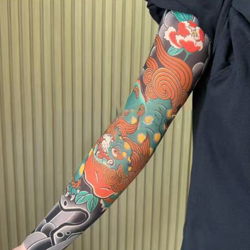 🔥Nowy trend ❤️‍🔥 Ultracienkie rękawy przeciwsłoneczne z wzorem tatuażu