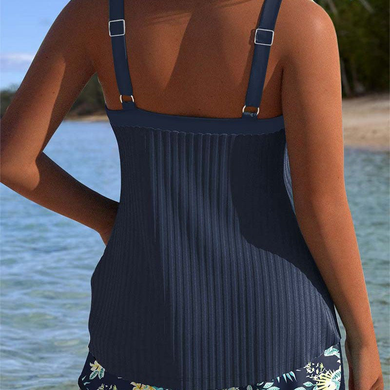 【S-3XL】👙Komplet z nadrukiem: góra od stroju kąpielowego i szorty