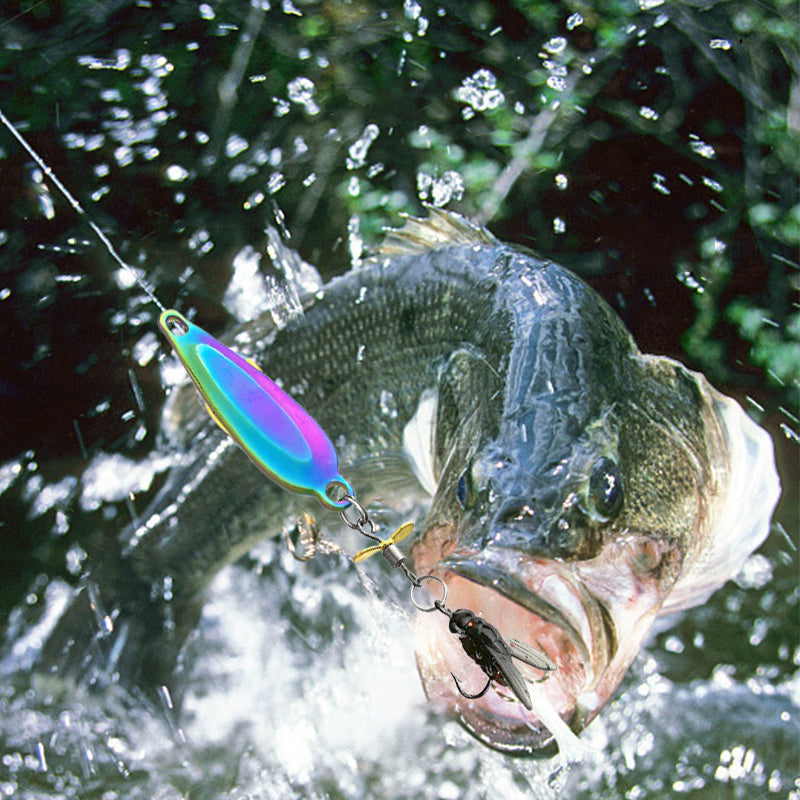🎣🐟 Metalowa przynęta wędkarska z śmigłem do połowu ryb