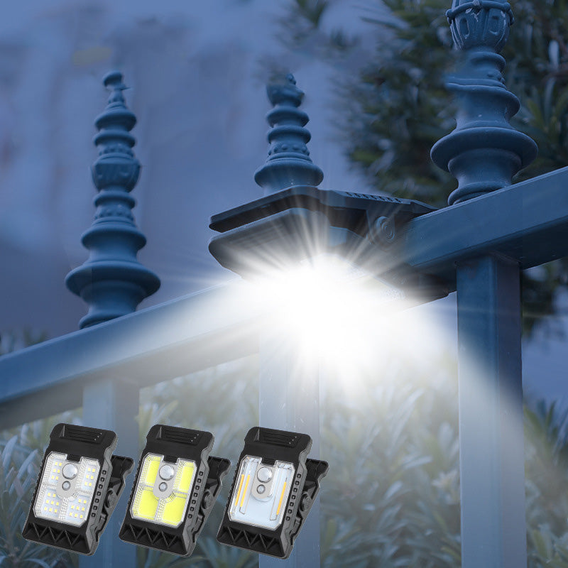 💡 Zewnętrzna lampa solarna z klipsem i czujnikiem ruchu 🔥Kup 2 sztuki, a 1 dostaniesz gratis