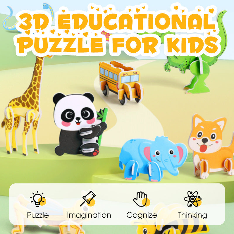 🎨Edukacyjne puzzle 3D dla dzieci