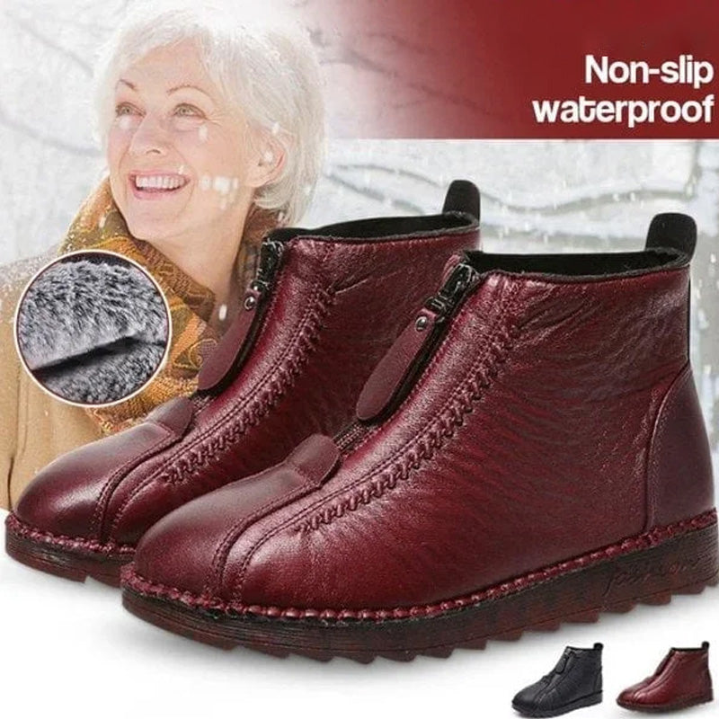 ❄️ Damskie zimowe, ciepłe botki zapinane na zamek 👢💕