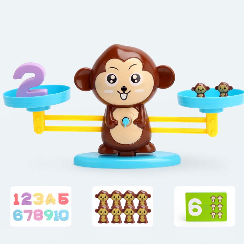 🐸Zestaw zabawek dla dzieci z kreskówkowymi zwierzętami i wagą