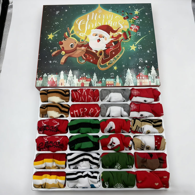 🎄🎁Adwentowy kalendarz ze skarpetek świątecznych🧦