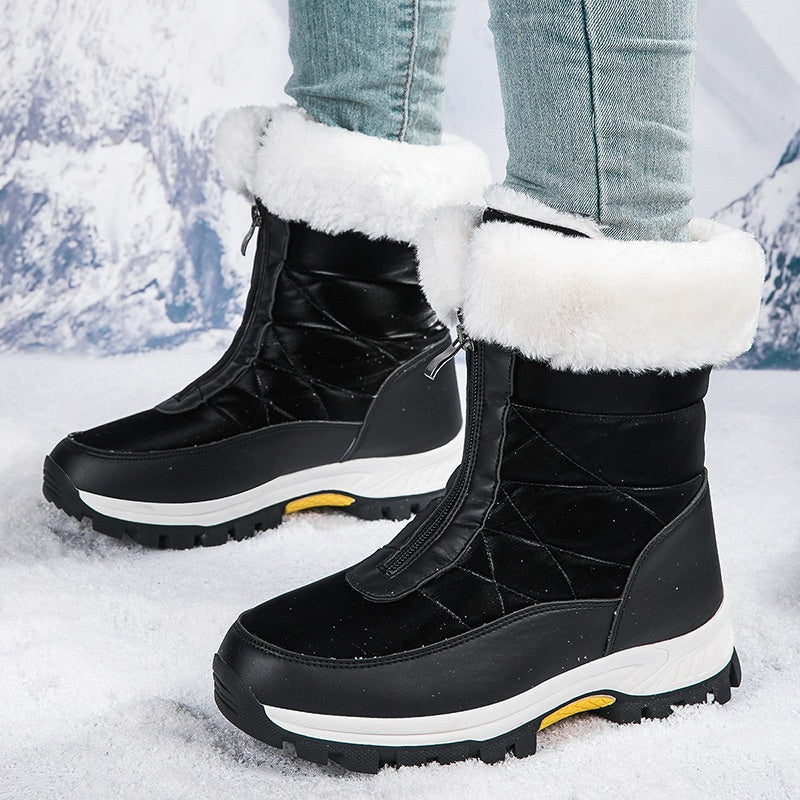 【EU36-42】❄️Zimowe damskie buty z PU z bawełnianą wyściółką i polarową podszewką