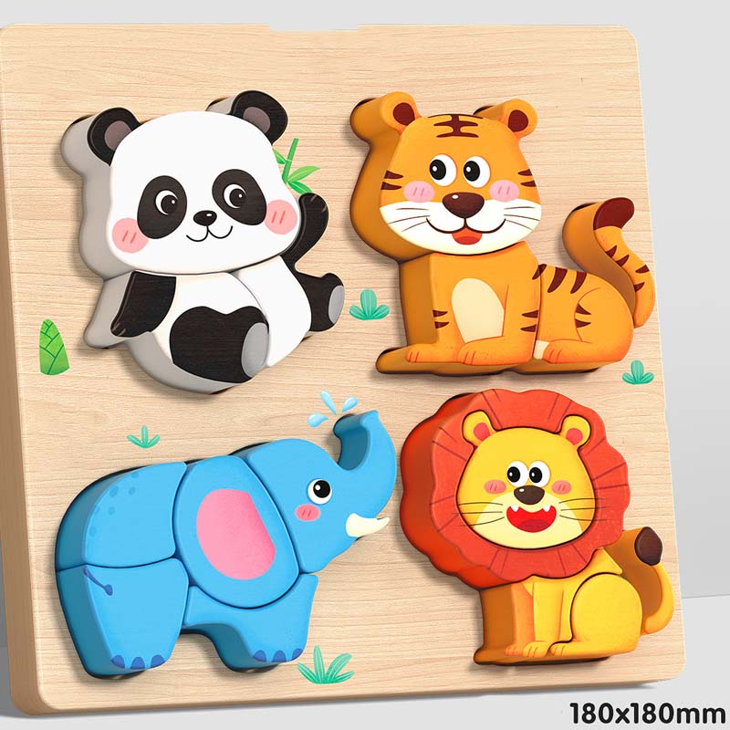 🔥Kup 2 i otrzymaj 2 gratis🦖Edukacyjne puzzle 3D z drewna