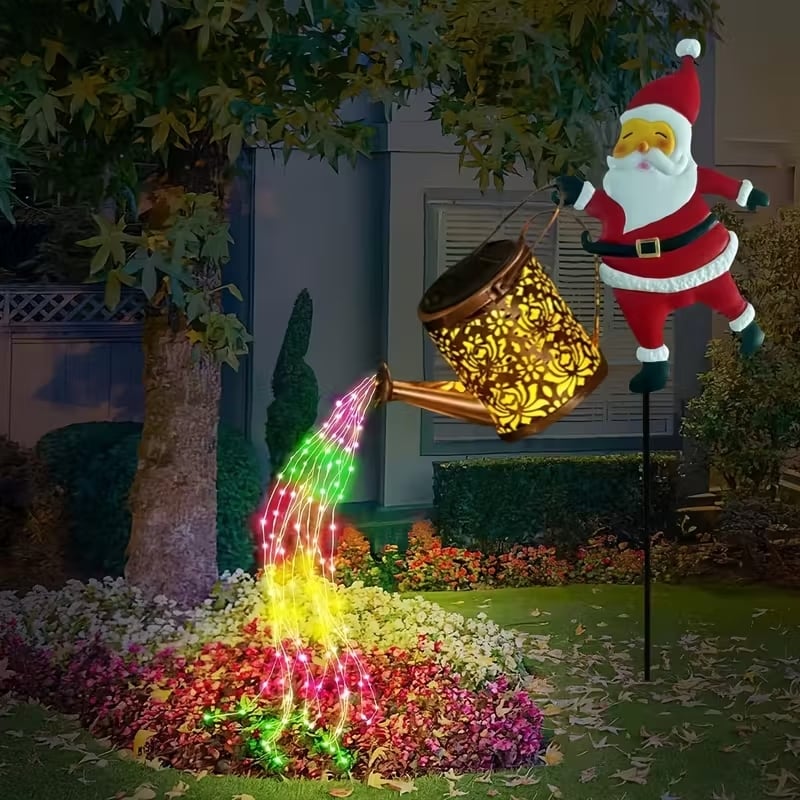 🎅 Lampa solarna "Święty Mikołaj" - Magiczne światło wypełnia ogród świątecznym blaskiem. ✨