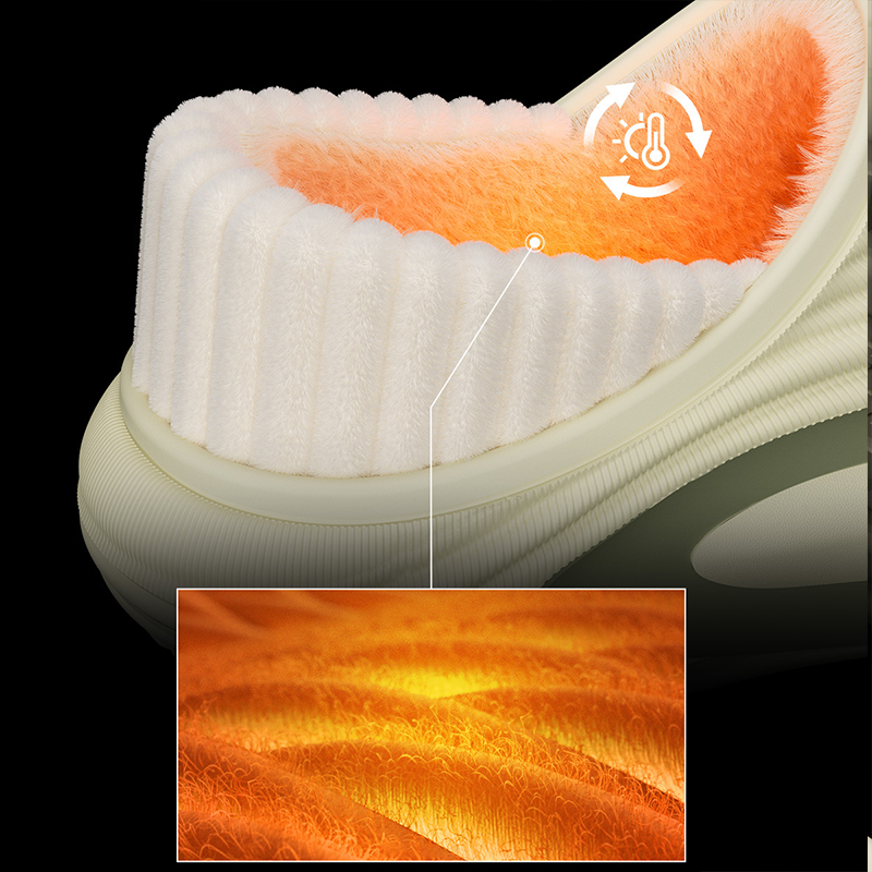 Zimowe ocieplane kapcie z miękką podeszwą