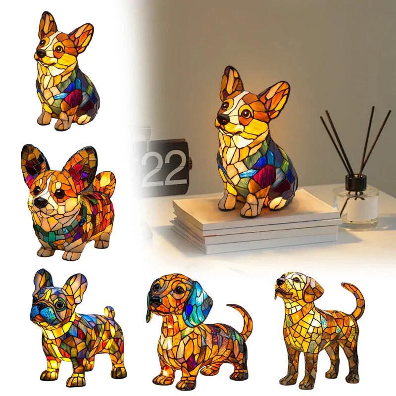 Lampka LED w kształcie zwierzęcej figurki w kontrastowych kolorach