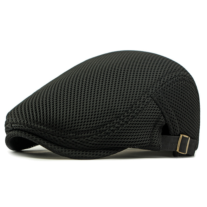 🧢 Przewiewna, płaska czapka z regulowanym paskiem – siateczkowa tkanina, klasyczny styl ivy cap 🍁