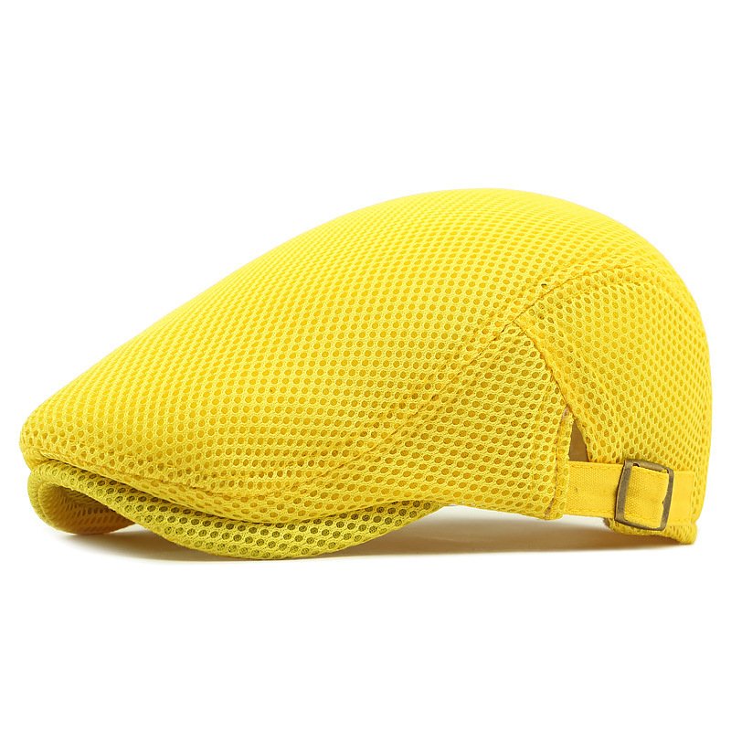 🧢 Przewiewna, płaska czapka z regulowanym paskiem – siateczkowa tkanina, klasyczny styl ivy cap 🍁
