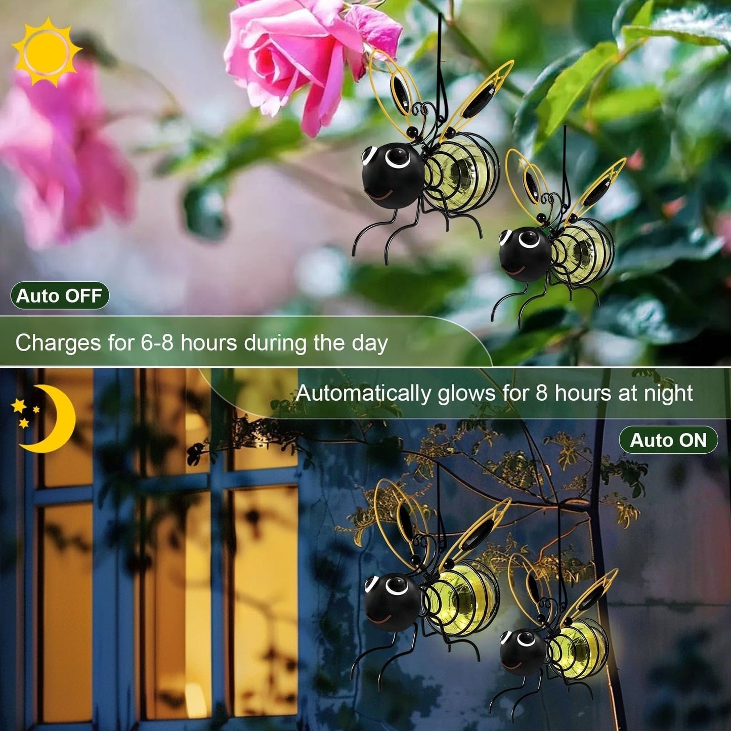 🔥 Ostatni dzień promocji 🐝 Solarna lampa wisząca na owady