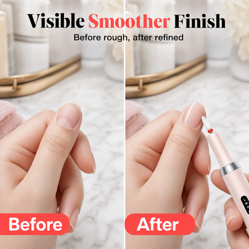 💅🔋 Bezprzewodowy manicure elektryczny z podstawką ładującą – ciesz się profesjonalnym manicure w domu! | Przenośny, akumulatorowy, gotowy do użycia w każdej chwili ✨