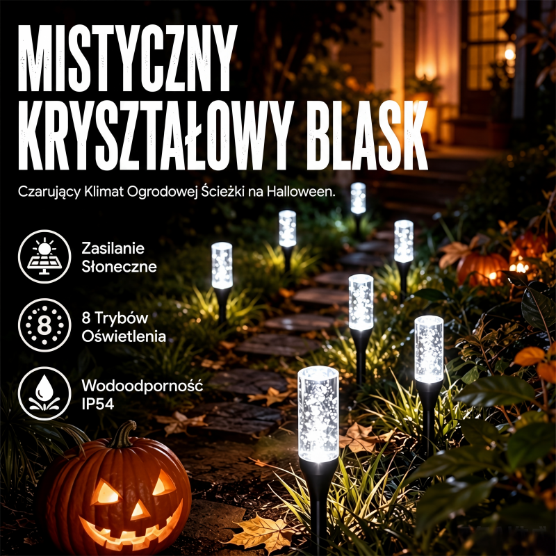 🌙 Lampy ogrodowe na energię słoneczną – lampy wbijane w ziemię