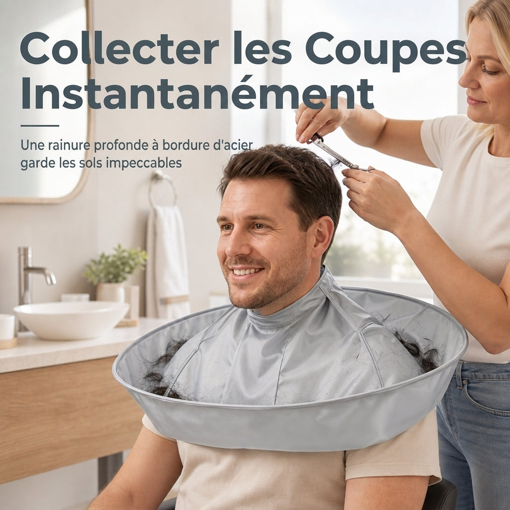 ✂️ 50% ZNIŻKI! 💇 Szara peleryna fryzjerska dla dorosłych – oddychająca i bezzapachowa, do strzyżenia i farbowania ✨