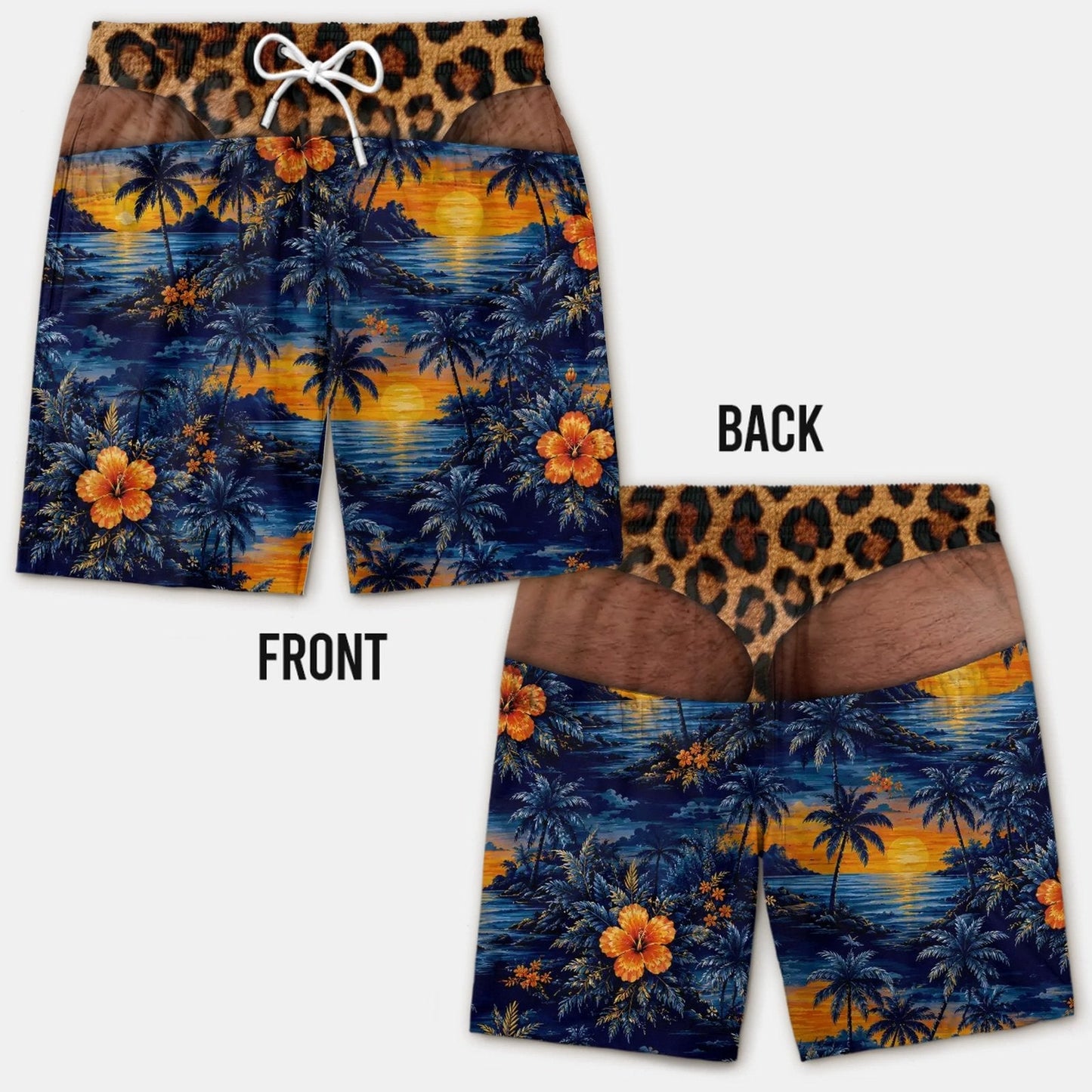 Zabawne kąpielówki z sztucznymi pośladkami – nowatorskie, plażowe szorty dla mężczyzn